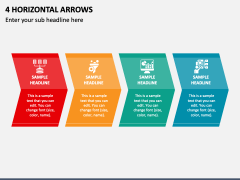 4 Horizontal Arrows PPT Slide 2