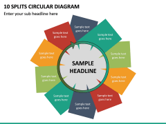 10 Splits Circular Diagram PPT Slide 2