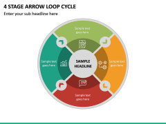 4 Stage Arrow Loop Cycle PPT Slide 2