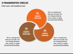 3 Fragmented Circles PPT Slide 1