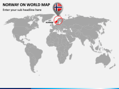 Norway on World Map PPT Slide 2