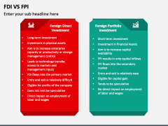 FDI Vs FPI PowerPoint and Google Slides Template - PPT Slides