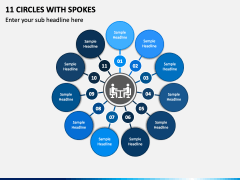 11 Circles with Spokes PPT Slide 1