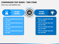 Comparison Text Boxes - Two Items PPT Slide 2