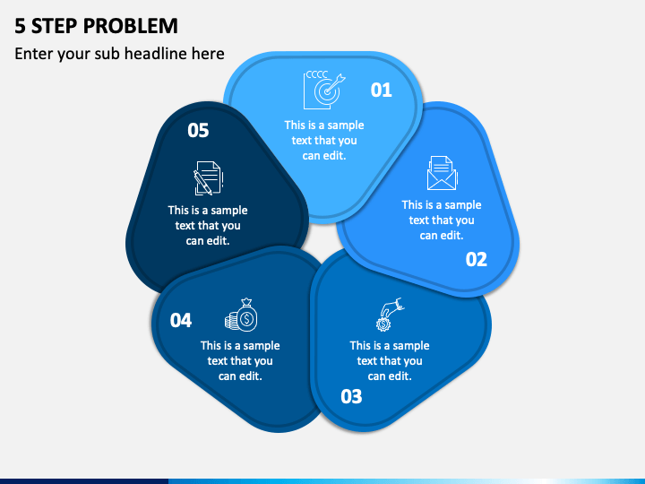 5 Step Problem PowerPoint Presentation Slides - PPT Template