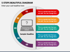 5 Steps Beautiful Diagram PPT Slide 1