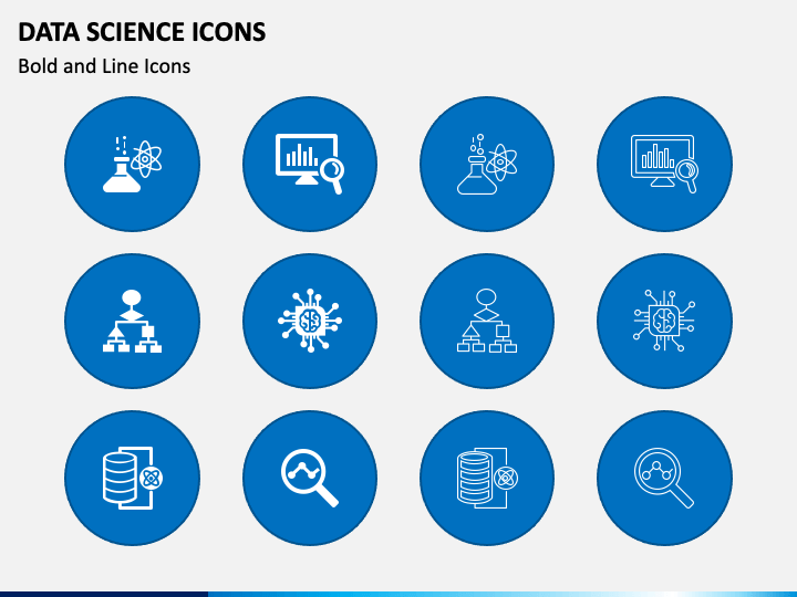 Data Science Icons PPT Slide 1