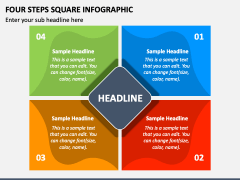 Four Steps Square Infographic PPT Slide 1