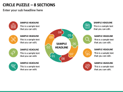 Circle Puzzle – 8 Sections PPT Slide 2