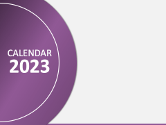 Calendar 2023 Type 3 PPT Slide 1