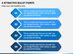 4 Attractive Bullet Points PPT Slide 2