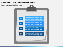 4 Points Clipboard Infographic PPT Slide 2