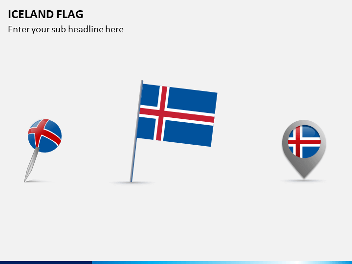 Iceland Flag PPT Slide 1