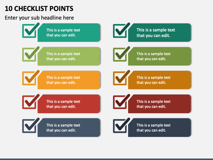 10 Checklist Points PPT Slide 2