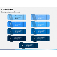 9 Numbered List - Text Boxes PowerPoint Template - PPT Slides