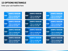 12 Options Rectangle PPT Slide 2