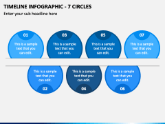 Timeline Infographic - 7 Circles PPT Slide 2