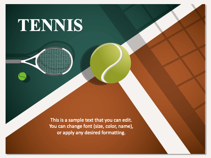 Tennis Theme Free Download PowerPoint Template & Google Slides