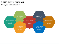 7 Part Puzzle Diagram PPT Slide 2