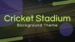 Cricket Stadium Background Theme PPT Slide 1