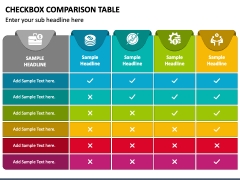 Checkbox Comparison Table PowerPoint Template - PPT Slides