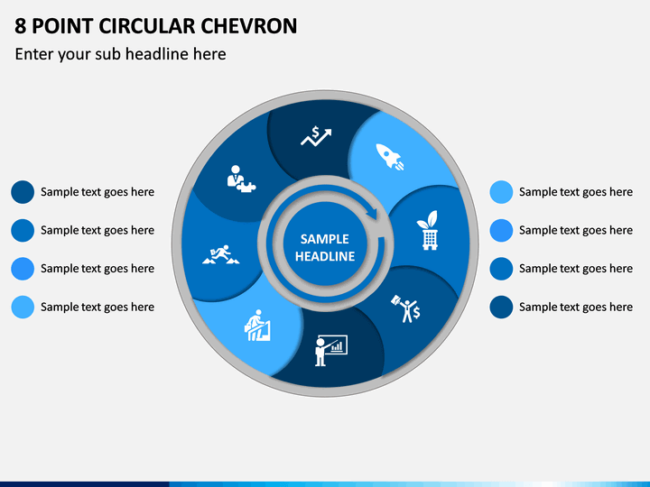 8 Point Circular Chevron PPT Slide 1