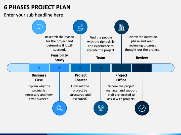 6 Phases Project Plan PowerPoint Template PPT Slides