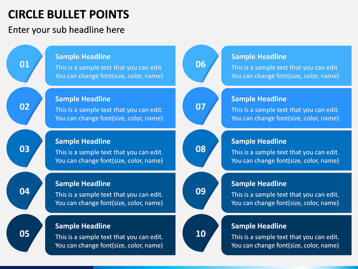 Circle Bullet Points PowerPoint Template PPT Slides SketchBubble