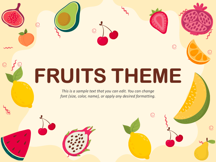 Fruits Theme PPT Slide 1
