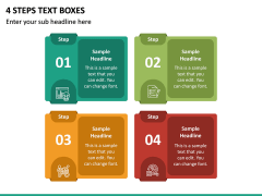 4 Steps Text Boxes PPT Slide 2