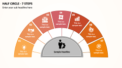 Half Circle - 7 Steps PPT Slide 1