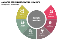 Animated Broken Circle with 6 Segments PPT Slide 1