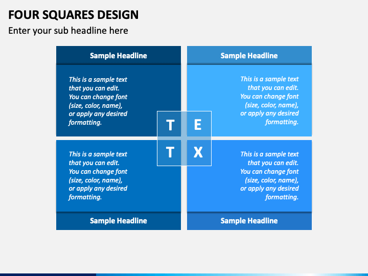 Four squares template