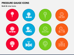 Pressure Gauge Icons PPT Slide 1