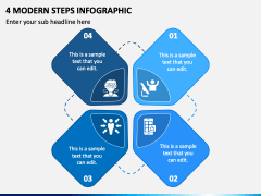 4 Modern Steps Infographic PPT Slide 2