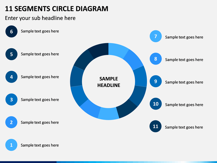 11 Segments Circle Diagram PPT Slide 1