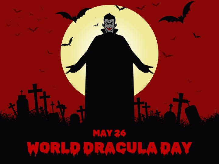 Free World Dracula Day PowerPoint Template and Google Slides Theme