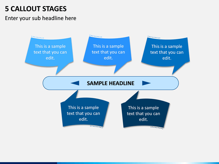5 Callout Stages PPT Slide 1