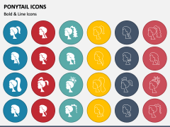 Ponytail Icons PPT Slide 2