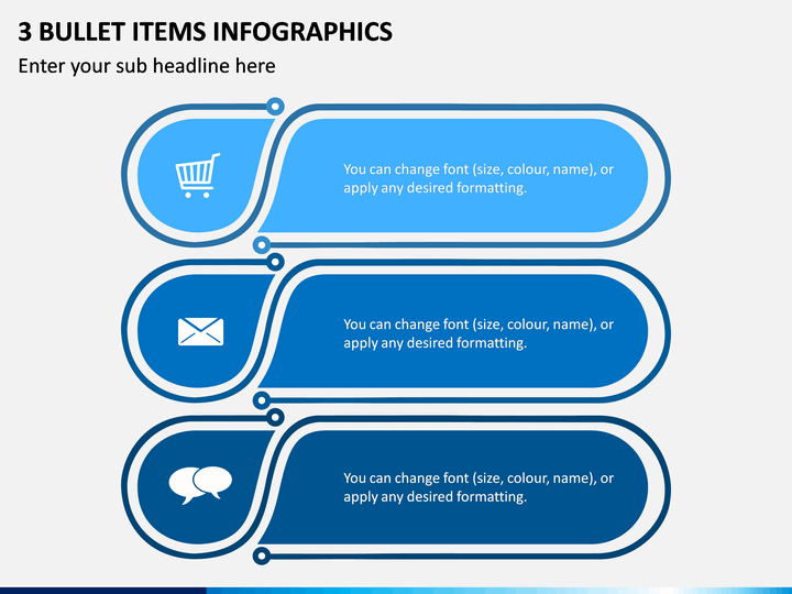 3 Bullet Items Infographics PPT Slide 1