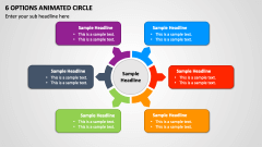 6 Options Animated Circle PPT Slide 1