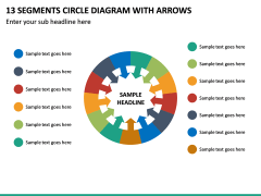 13 Segments Circle Diagram with Arrows PPT Slide 2