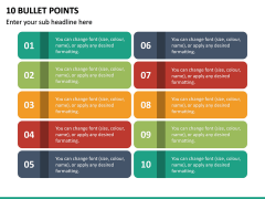 10 Bullet Points PPT Slide 2