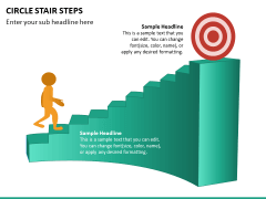 Circle stair steps free PPT slide 2