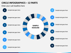 Circle Infographics – 12 Parts PPT Slide 1