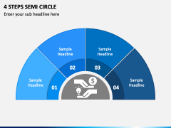 4 Steps Semi Circle PPT Slide 2