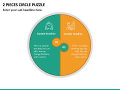 2 Pieces Circle Puzzle PPT Slide 2