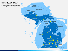 Michigan Map PPT Slide 1