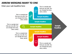 Arrow Merging Many To One For Powerpoint And Google Slides - Ppt Slides