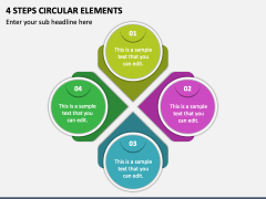4 Steps Circular Elements PPT Slide 1